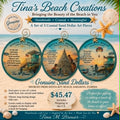 Siesta Key Beach Florida Sand Dollar Ornament Set of Three